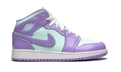 Jordan 1 Mid Purple Aqua (GS)
