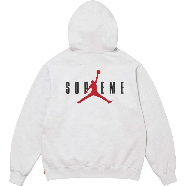 Supreme Jordan Hoodie Sweatshirt Ash Grey