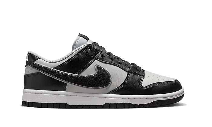 Nike Dunk Low Chenille Swoosh Black Grey