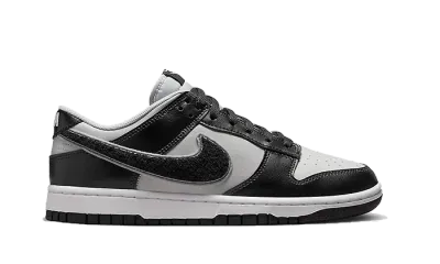 Nike Dunk Low Chenille Swoosh Black Grey