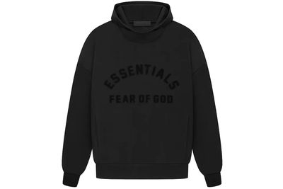 Fear of God Essentials Arch Logo Hoodie Jet Black Fear of God Essentials Arch Logo Hoodie Jet Black