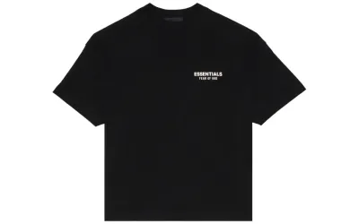 Fear of God Essentials Jersey Crewneck T-Shirt Black Fear of God Essentials Jersey Crewneck T-Shirt Black