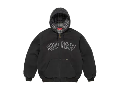 Supreme Reflective Arc Hooded Work Jacket Black