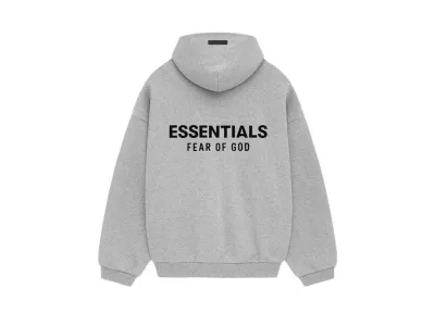 Fear of God Essentials Fleece Hoodie Light Heather Gray (FW24) Fear of God Essentials Fleece Hoodie Light Heather Gray (FW24)