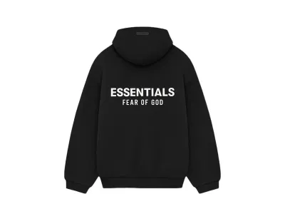 Fear of God Essentials Fleece Hoodie Black (FW24) Fear of God Essentials Fleece Hoodie Black (FW24)