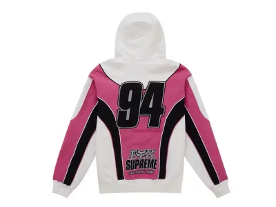 Supreme Fox Racing Zip Up Hooded Sweatshirt White
