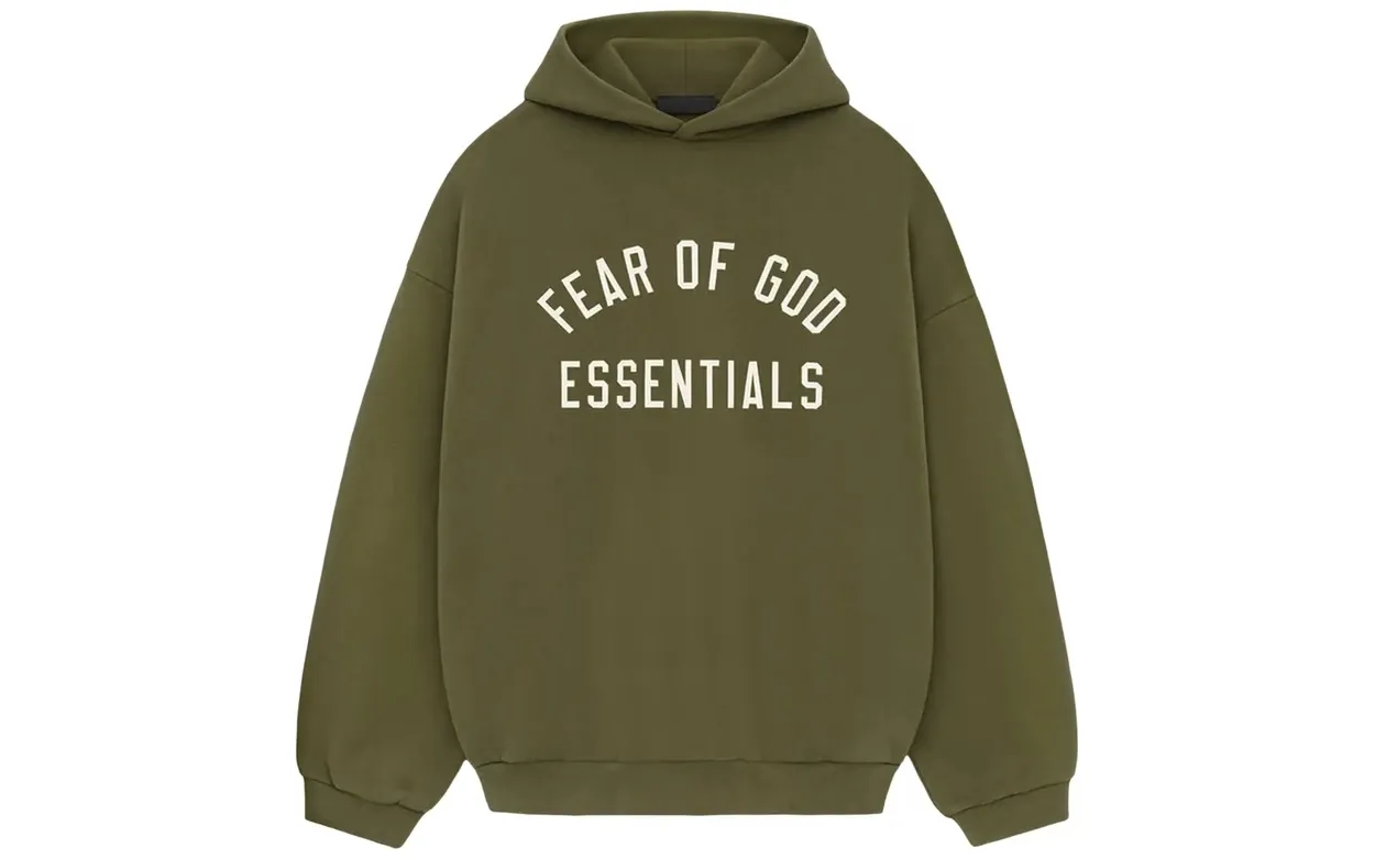 Fear of God Essentials Fleece Hoodie Military