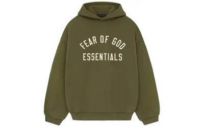 Fear of God Essentials Fleece Hoodie Military