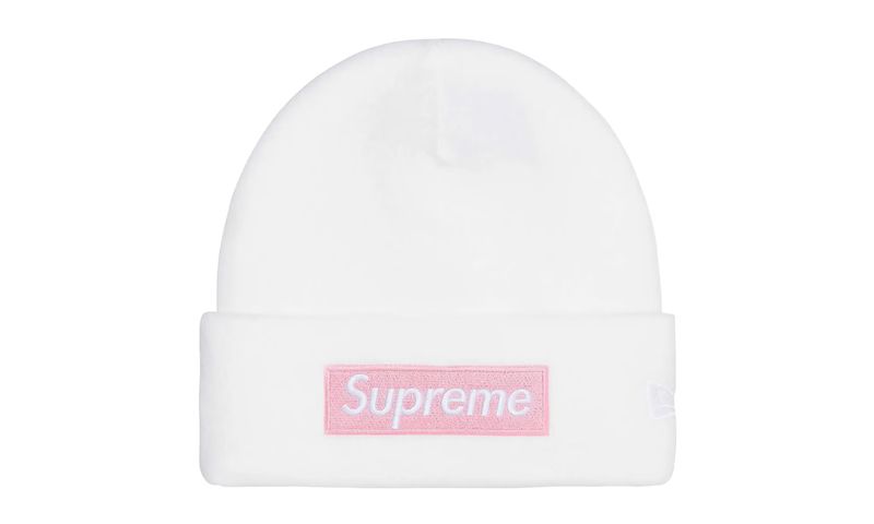 Supreme New Era Box Logo Beanie White (FW25)