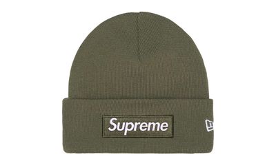 Supreme New Era Box Logo Beanie Light Olive (FW25)