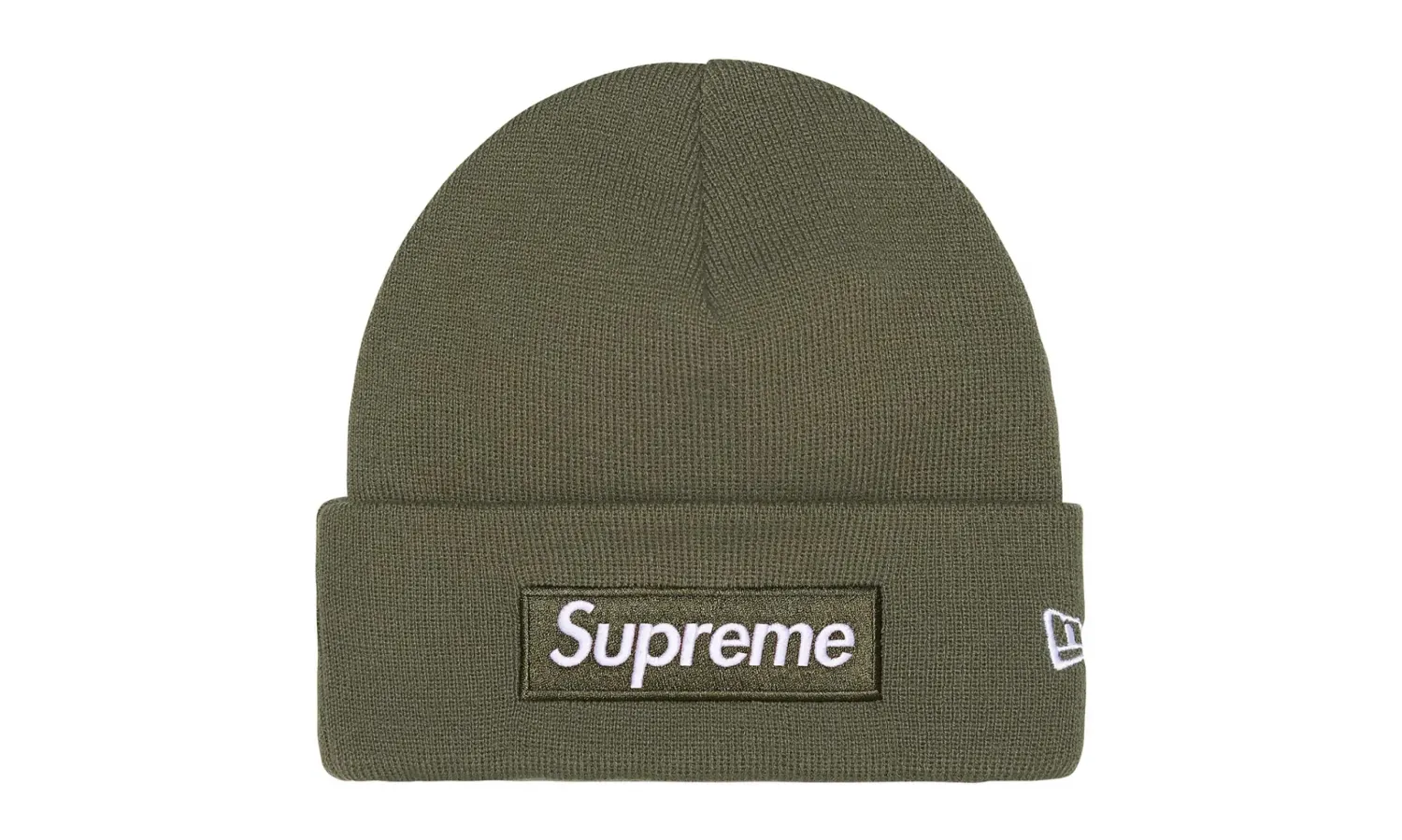 Supreme New Era Box Logo Beanie Light Olive (FW25)