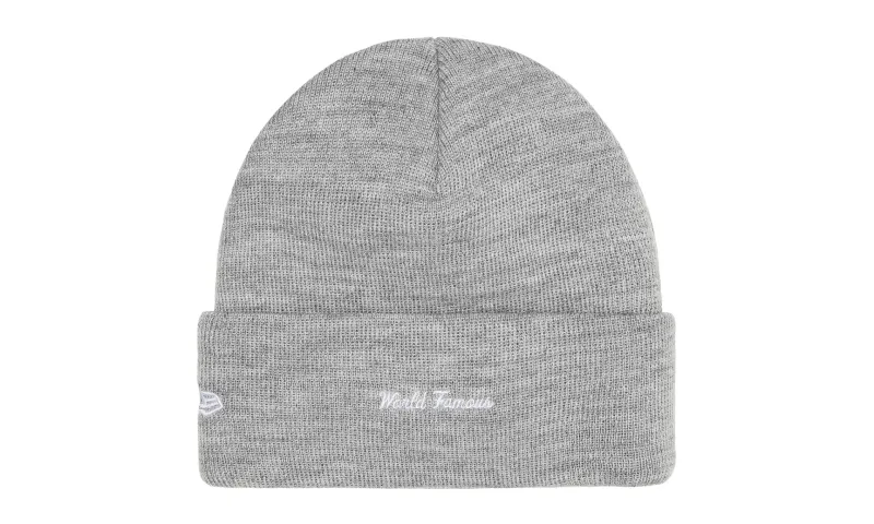 Supreme New Era Box Logo Beanie Heather Grey (FW25)