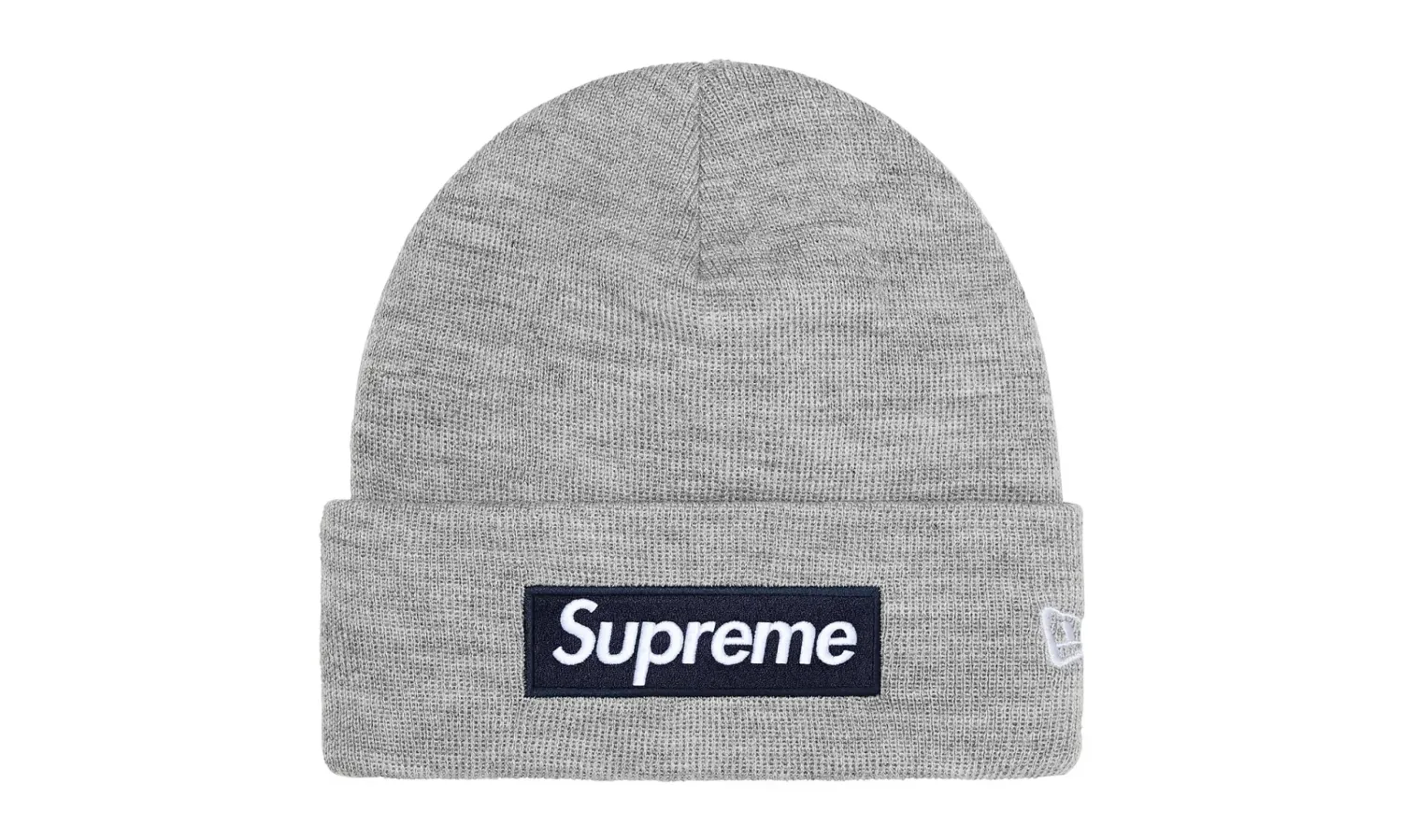 Supreme New Era Box Logo Beanie Heather Grey (FW25)