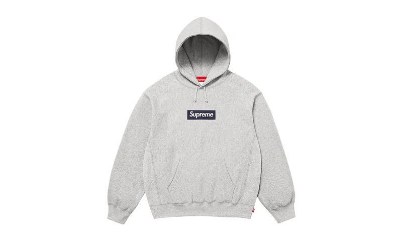 Supreme Box Logo Hooded Sweatshirt Heather Grey (FW25)