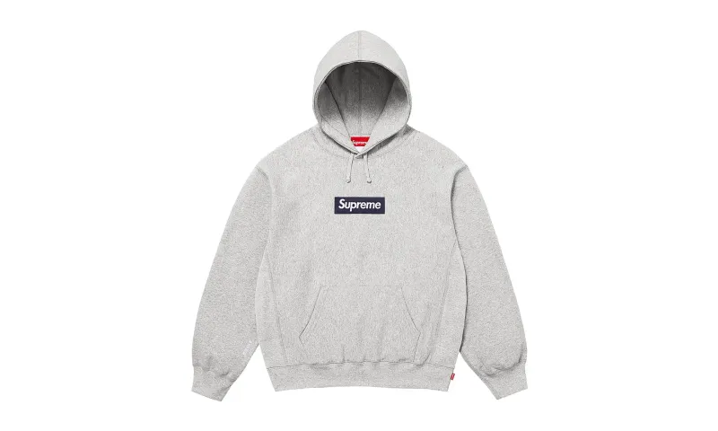 Supreme Box Logo Hooded Sweatshirt Heather Grey (FW25)