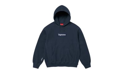 Supreme Box Logo Hooded Sweatshirt Navy (FW25)
