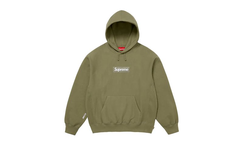 Supreme Box Logo Hooded Sweatshirt Light Olive (FW25)
