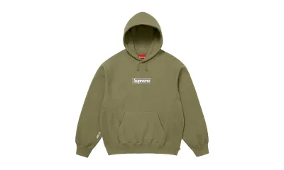 Supreme Box Logo Hooded Sweatshirt Light Olive (FW25)