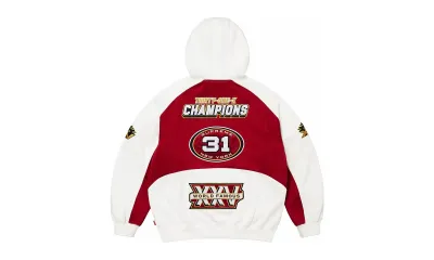 Supreme Football Zip Up Hooded Sweatshirt White (FW25)
