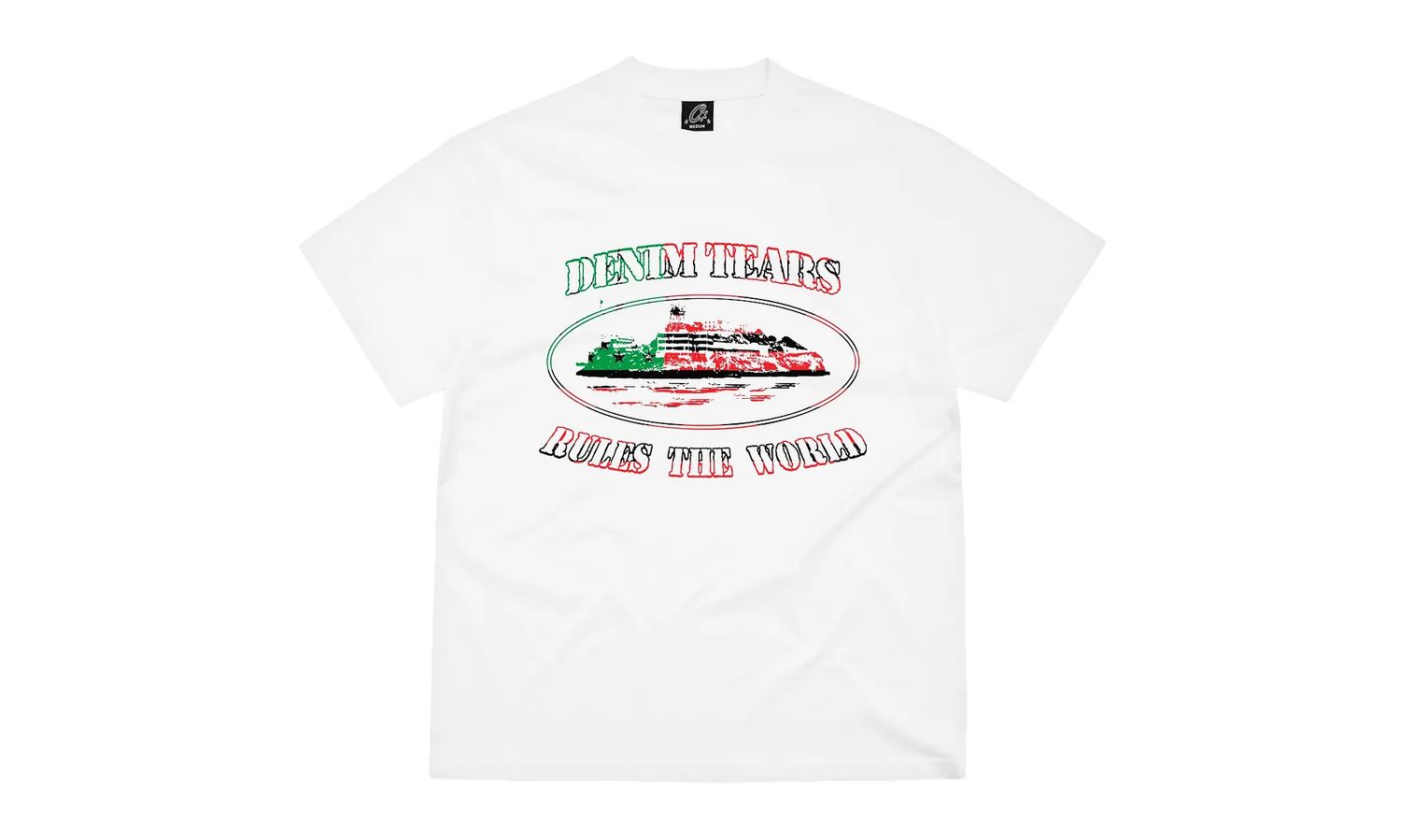 Corteiz x Denim Tears Cortears OG Alcatraz Tee White