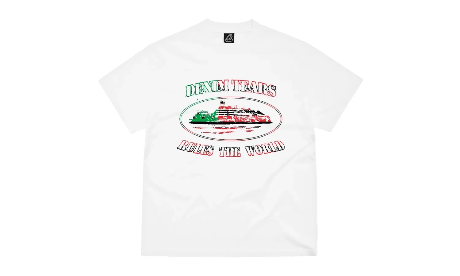 Corteiz x Denim Tears Cortears OG Alcatraz Tee White