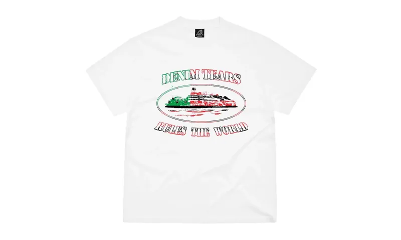 Corteiz x Denim Tears Cortears OG Alcatraz Tee White