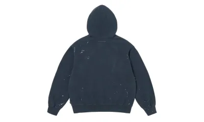 Supreme MM6 Maison Margiela Box Logo Zip Up Hooded Sweatshirt Navy