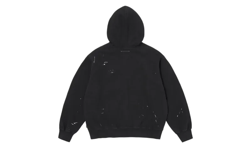 Supreme MM6 Maison Margiela Box Logo Zip Up Hooded Sweatshirt Black