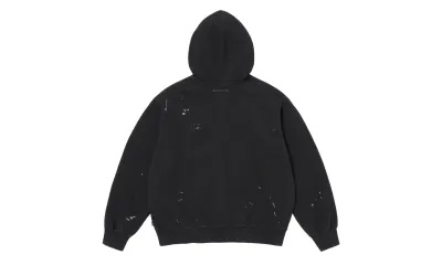 Supreme MM6 Maison Margiela Box Logo Zip Up Hooded Sweatshirt Black
