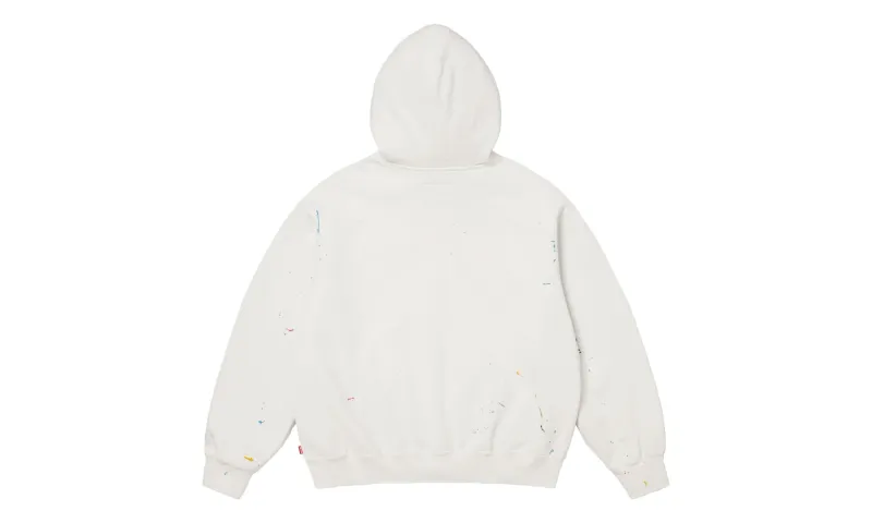 Supreme MM6 Maison Margiela Box Logo Zip Up Hooded Sweatshirt White