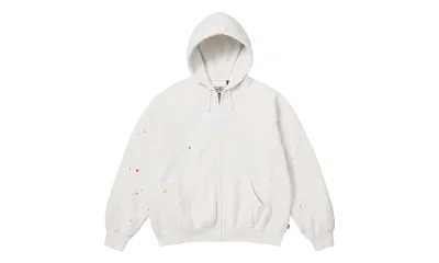 Supreme MM6 Maison Margiela Box Logo Zip Up Hooded Sweatshirt White