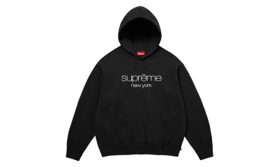 Supreme Classic Logo Hoodie Black