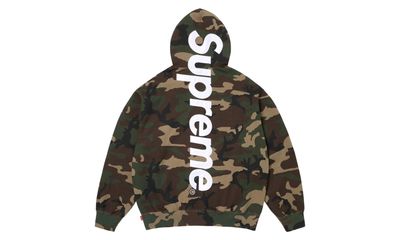 Supreme Satin Applique Hooded Sweatshirt Woodland Camo Supreme
