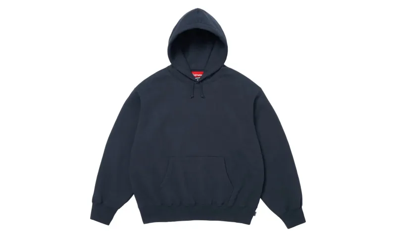 Supreme Satin Applique Hooded Sweatshirt Navy