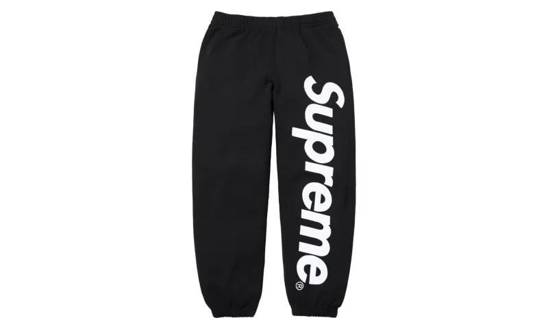 Supreme Satin Applique Sweatpant Black