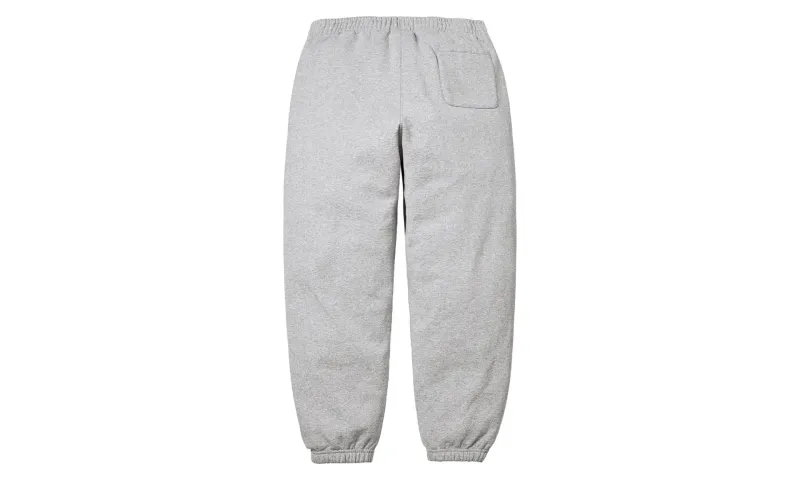 Supreme Satin Applique Sweatpant Heather Grey