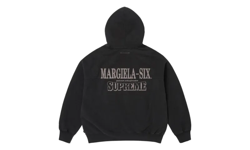 Supreme MM6 Maison Margiela Eagle Zip Up Hooded Sweatshirt Black