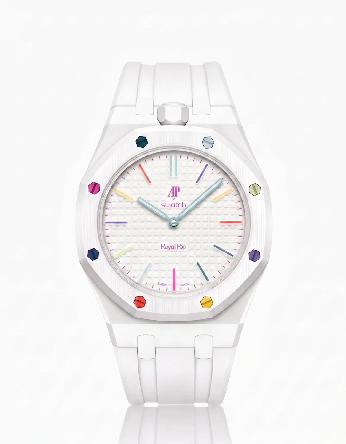 Swatch x Audemars Piguet Bioceramic Royal Pop Huit Blanc