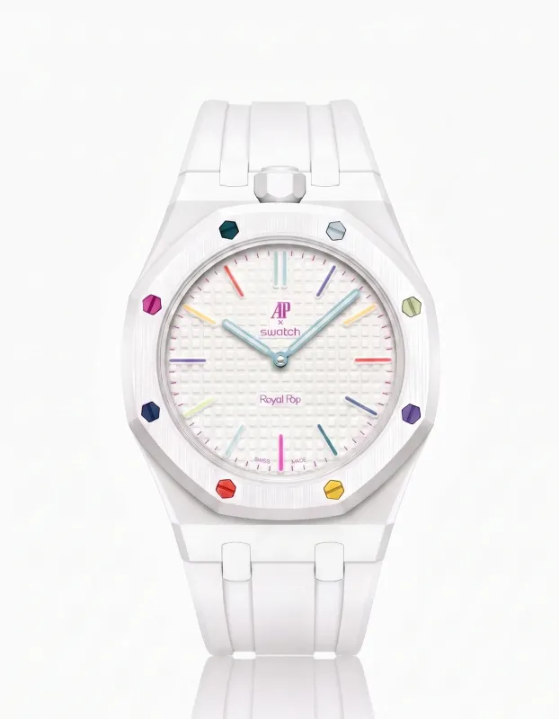 Swatch x Audemars Piguet Bioceramic Royal Pop Huit Blanc