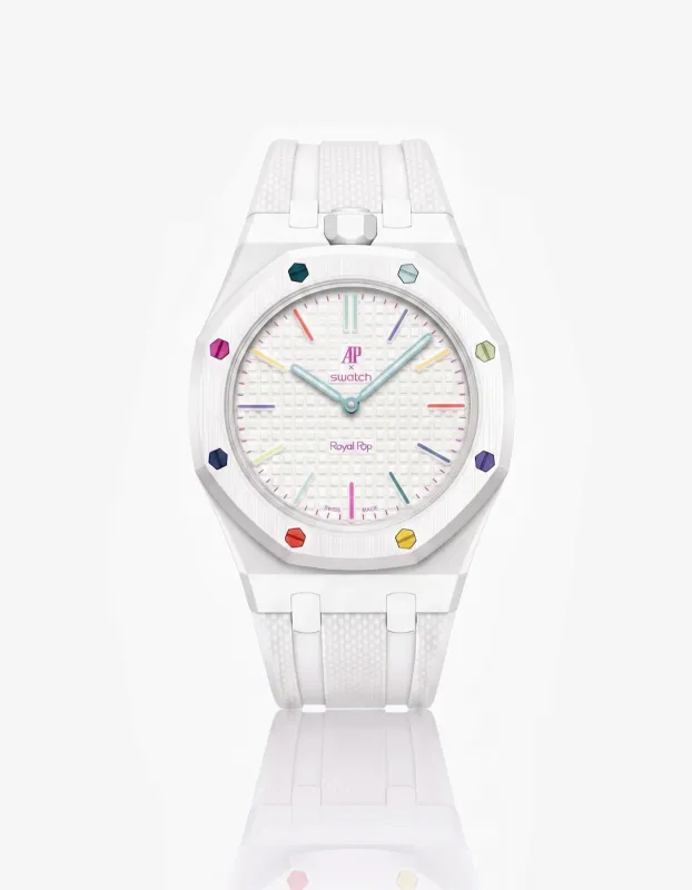 Pasek AP x Swatch Royal Pop Huit Blanc