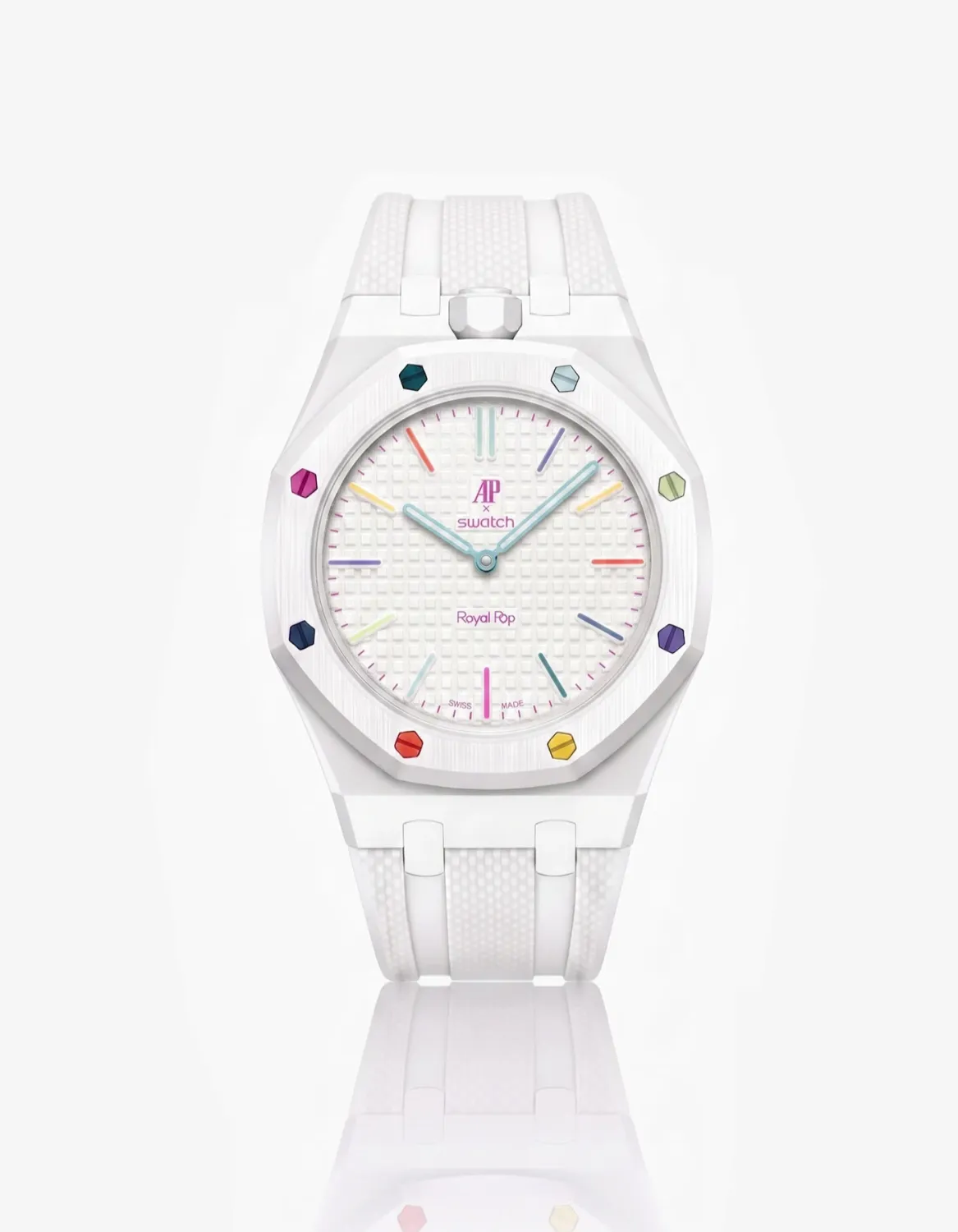 Pasek AP x Swatch Royal Pop Huit Blanc