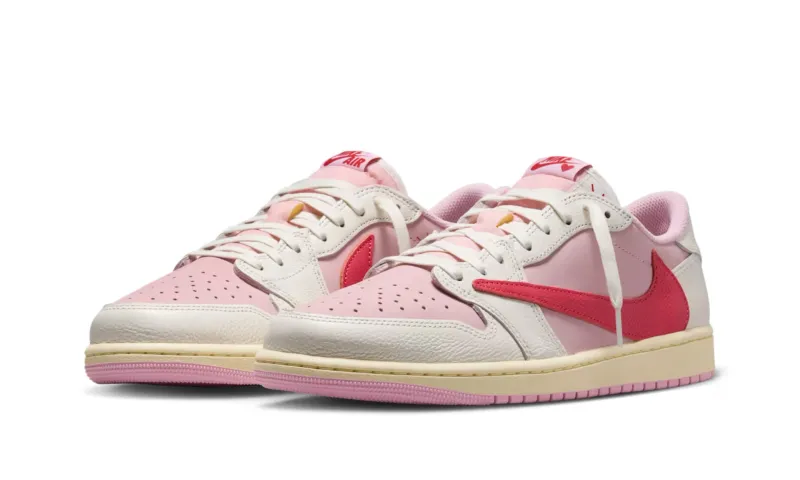 Air Jordan 1 Retro Low OG SP Travis Scott Sail Tropical Pink