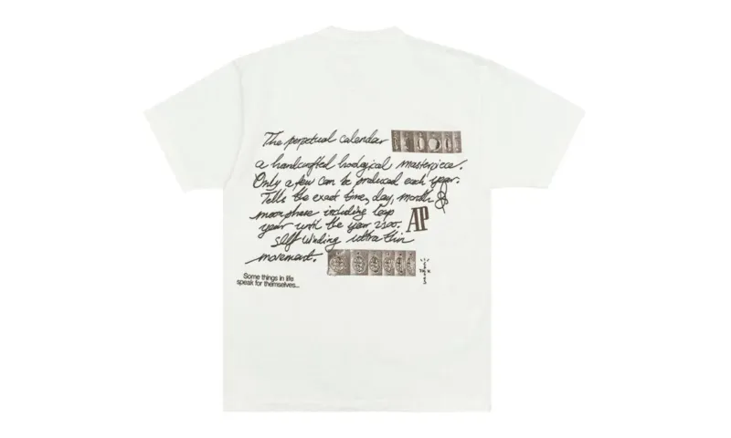 Travis Scott CJ x Audemars Piguet Perpetual Calendar Tee White