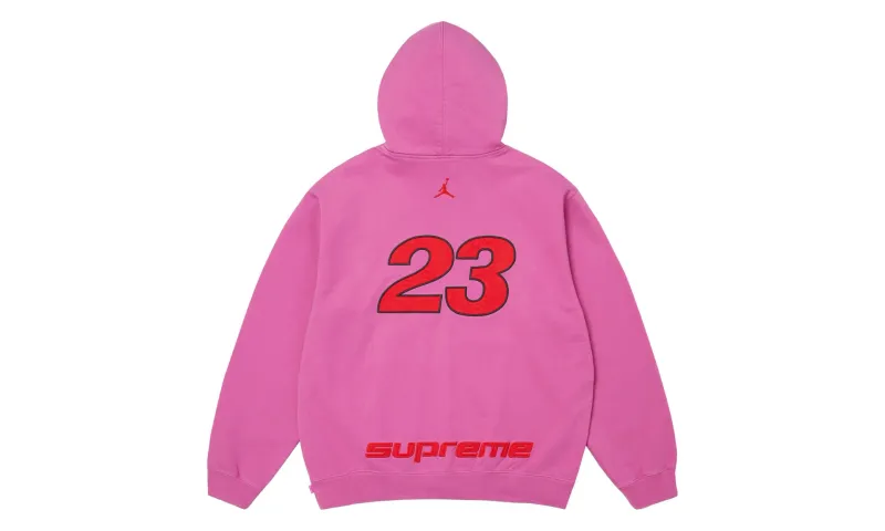 Supreme Jordan Zip Hooded Sweatshirt Pink