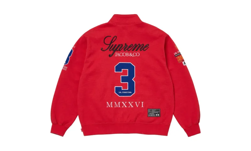 Supreme x La Martina x Jacob &amp; Co Zip Up Sweatshirt Red