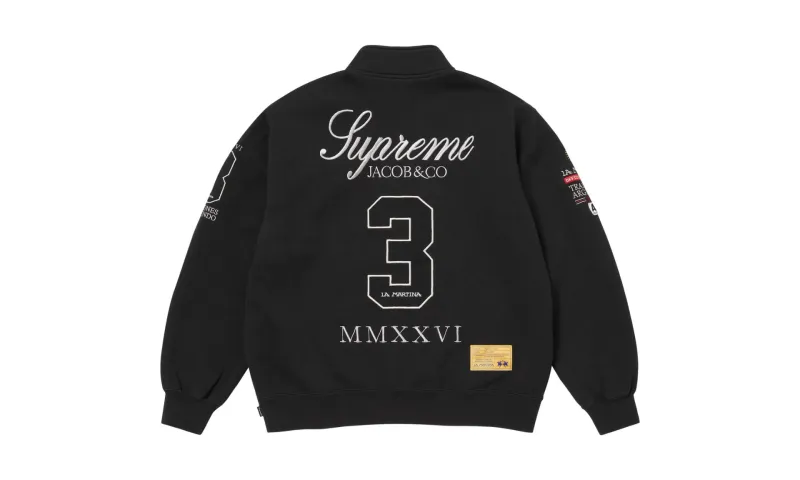 Supreme x La Martina x Jacob &amp; Co Zip Up Sweatshirt Black