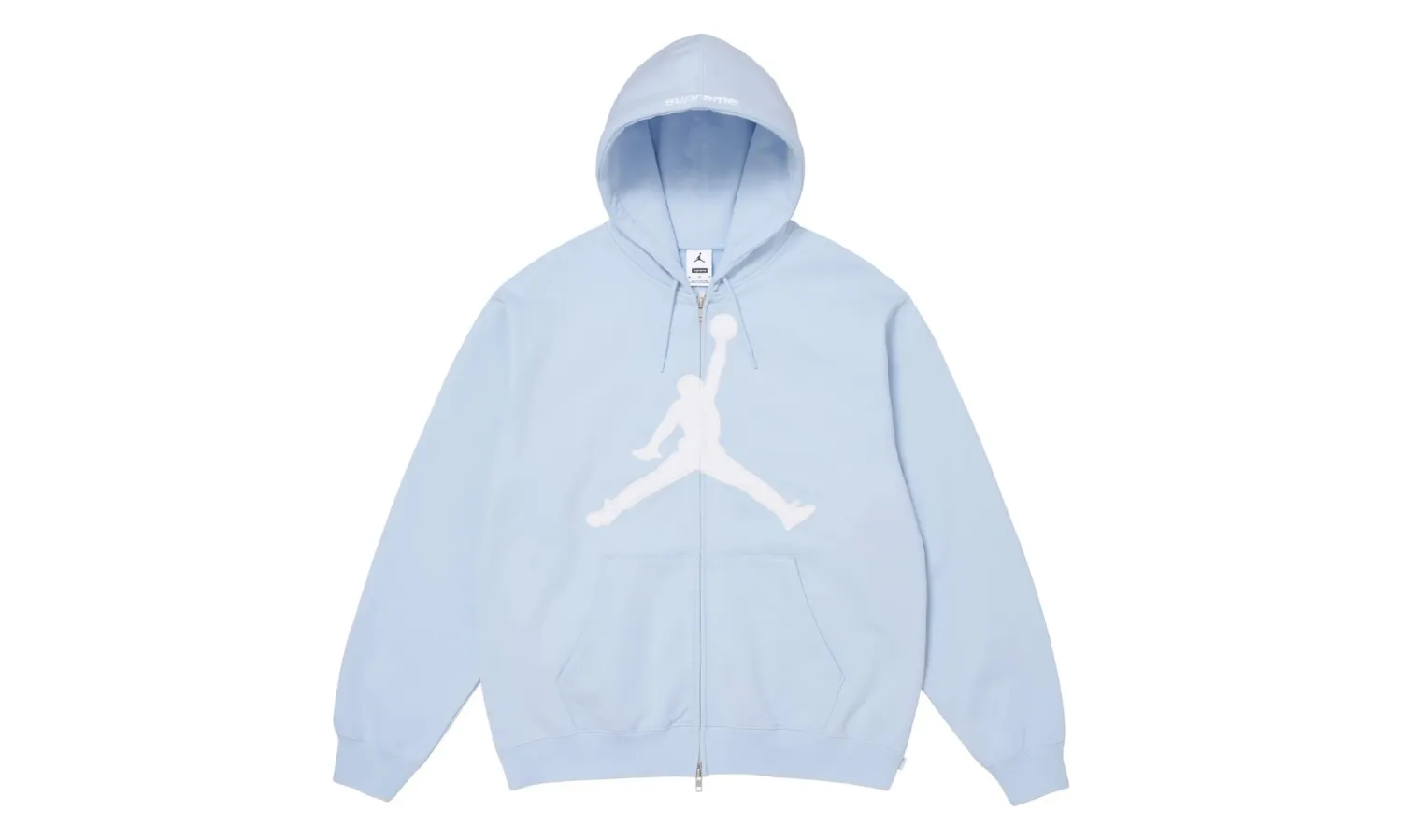 Supreme Jordan Zip Hooded Sweatshirt Light Blue