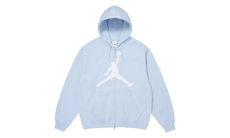 Supreme Jordan Zip Hooded Sweatshirt Light Blue