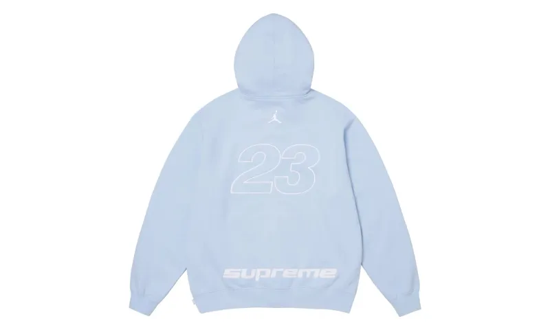 Supreme Jordan Zip Hooded Sweatshirt Light Blue