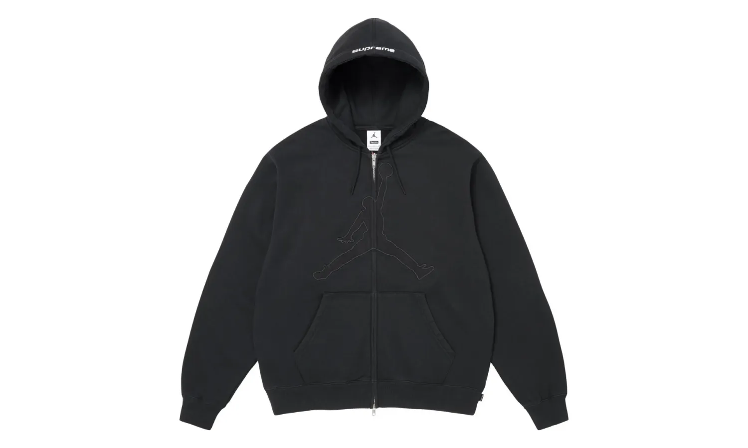Supreme Jordan Zip Hooded Sweatshirt Black